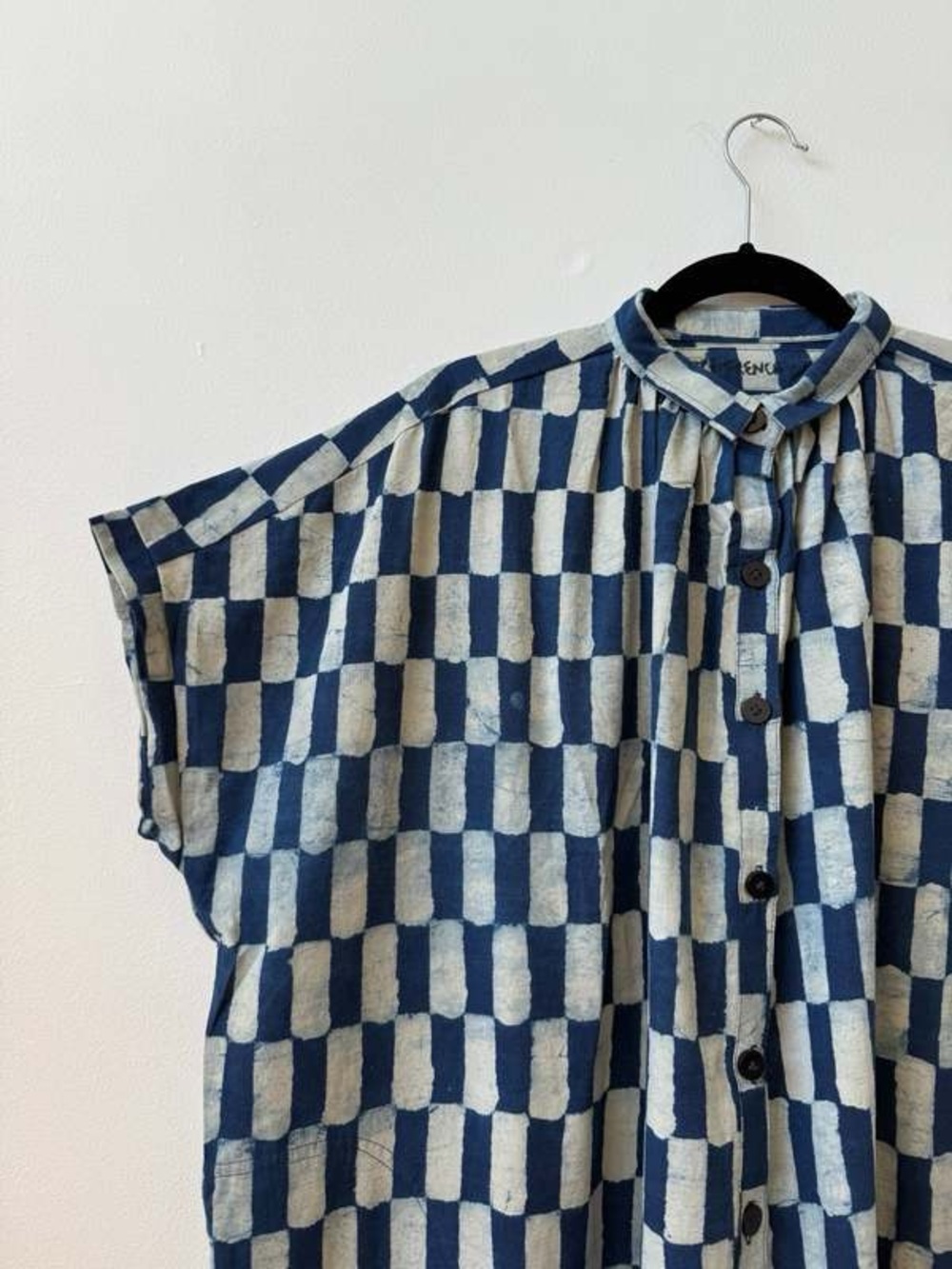 Happy French Gang Elise Big Rectangle Dress Indigo One Size - Picture 2 of 9